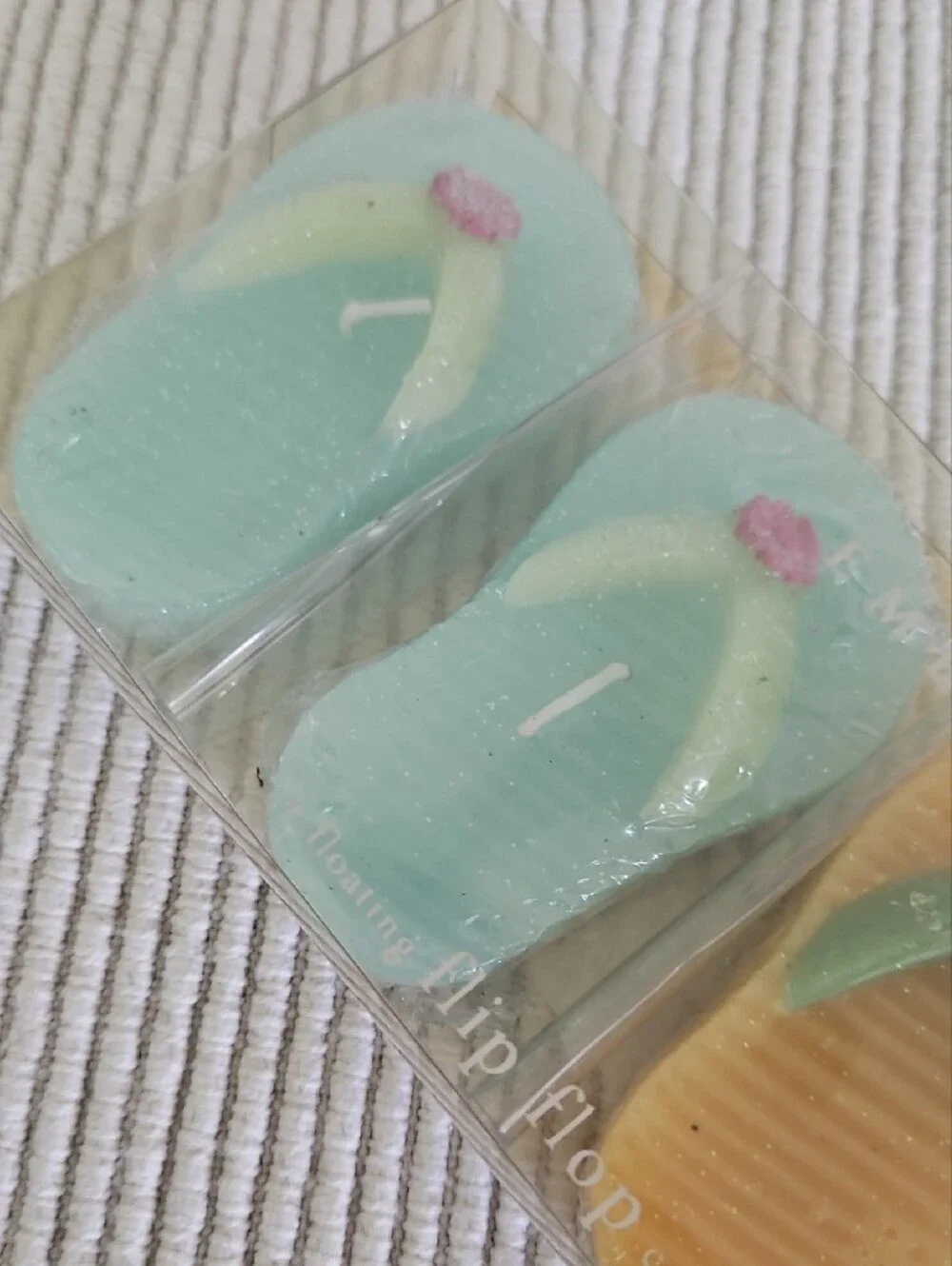 Flip-Flop Floating Candles - Mint Green & Peach- set of 4